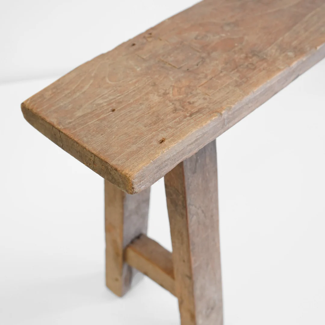 Narrow Reclaimed Teak Bench - Image 7
