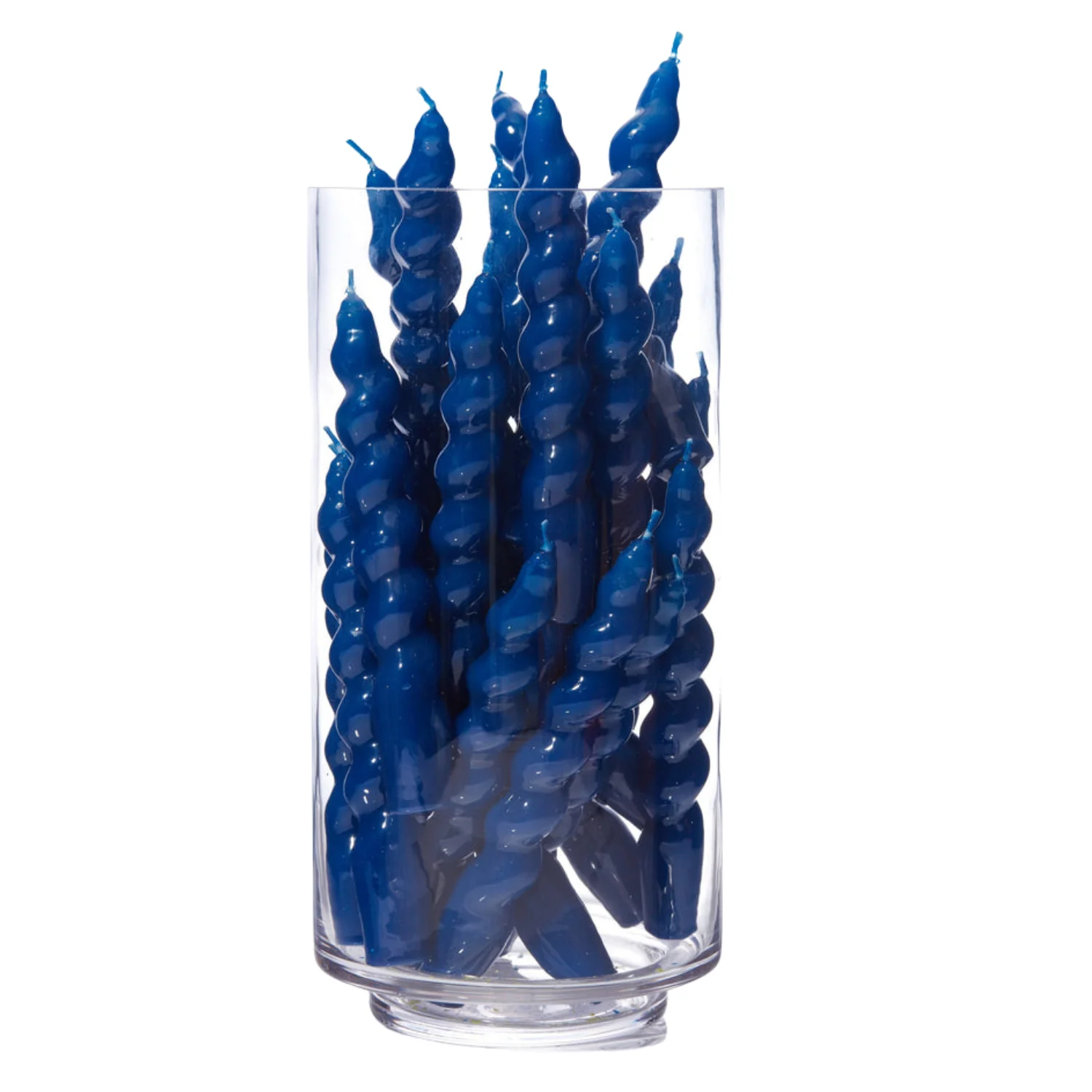 Navy Blue Twisted Taper Candles (Set of 3) - Image 2