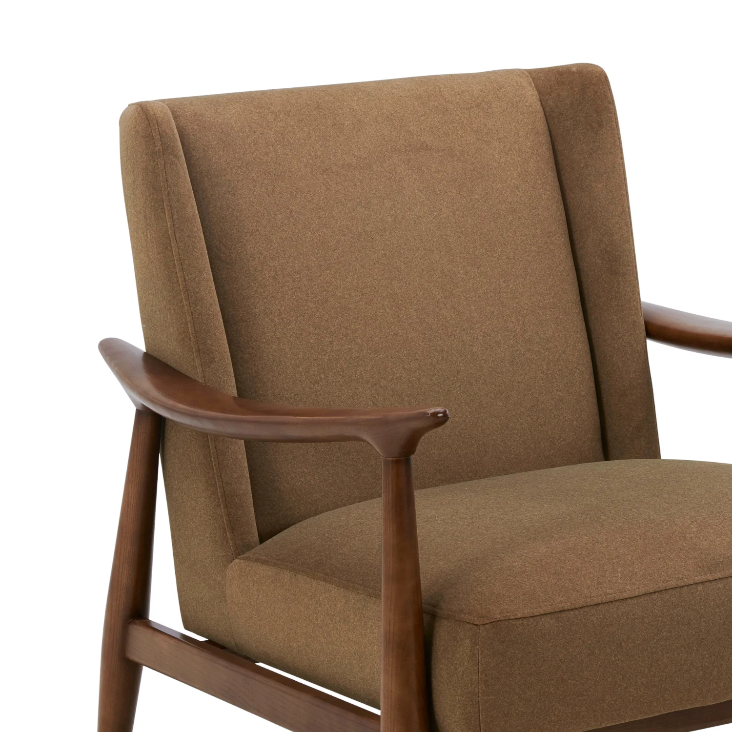 Nevis Lounge Chair - Tawny Brown Matte Velvet - Image 6