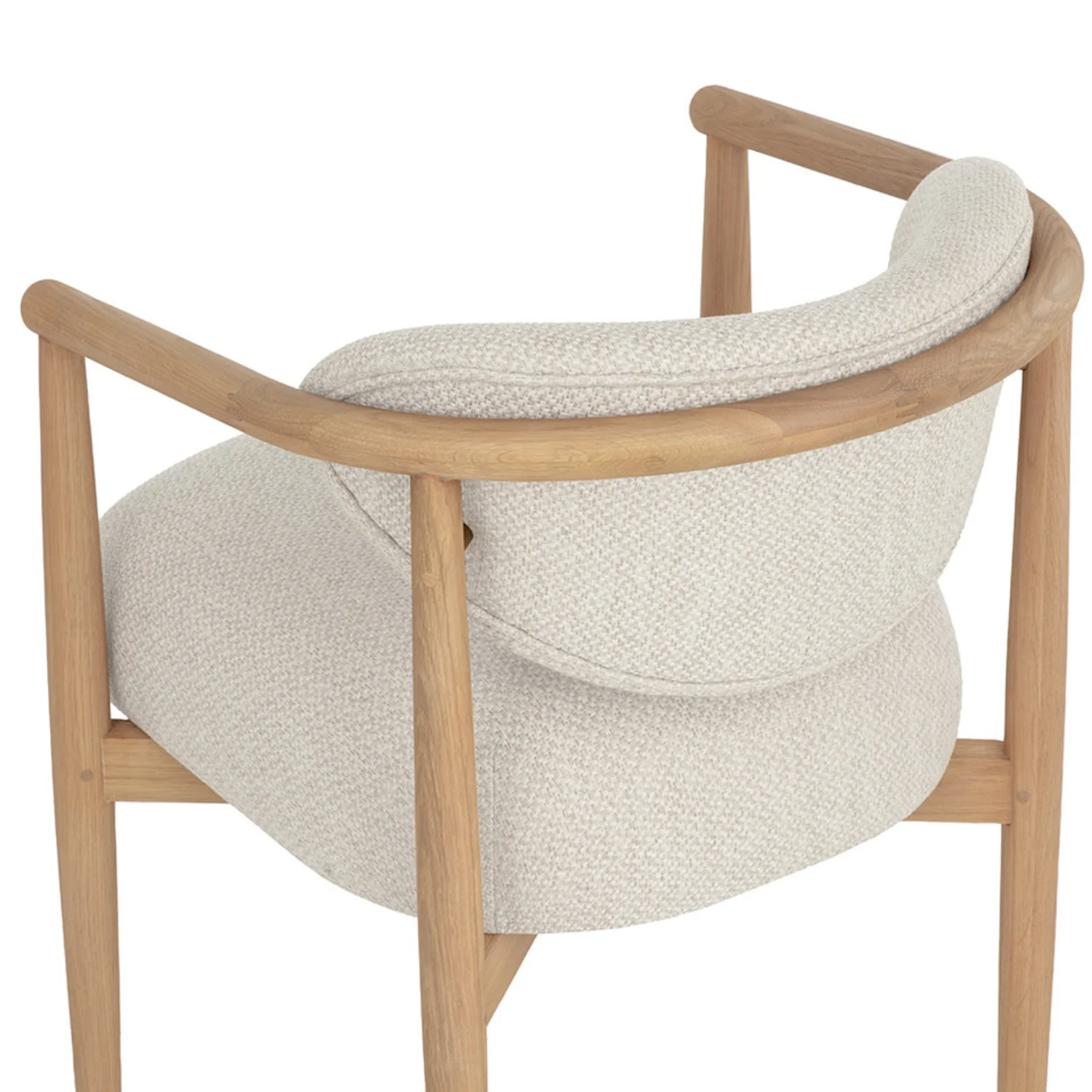 Niva Wood Dining Chair - Light Oak - Image 8