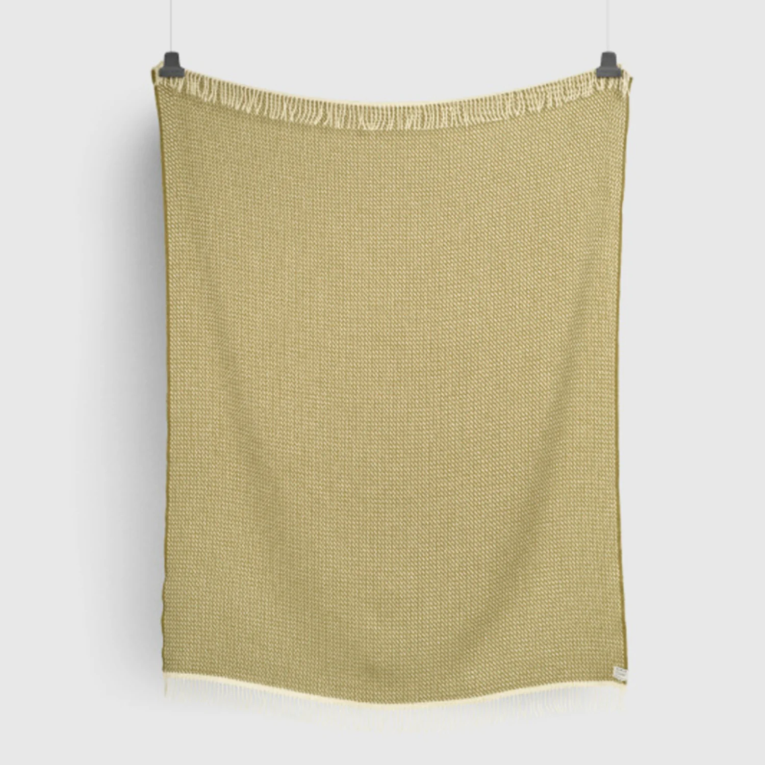 Norwegian Wool Mellow Throw Blanket - Leaf Green - Image 4