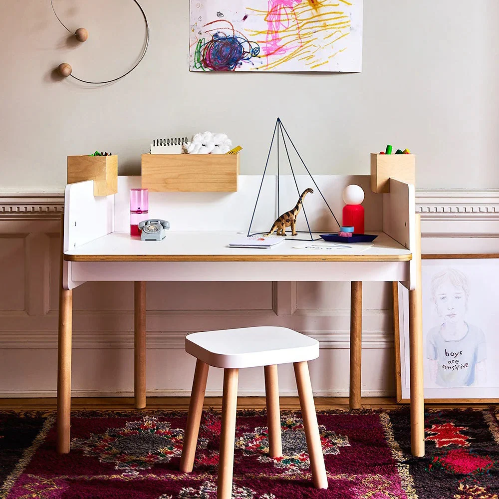 Oeuf Kids White/Birch Brooklyn Desk