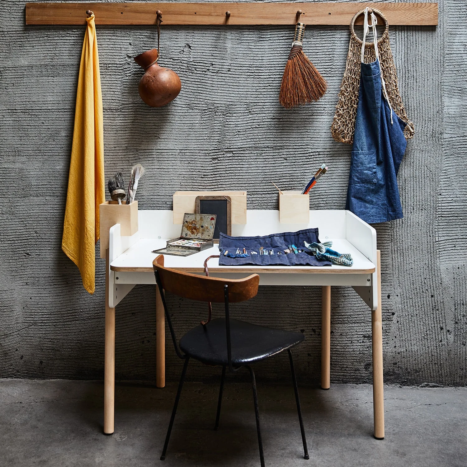 Oeuf Kids White/Birch Brooklyn Desk - Image 10