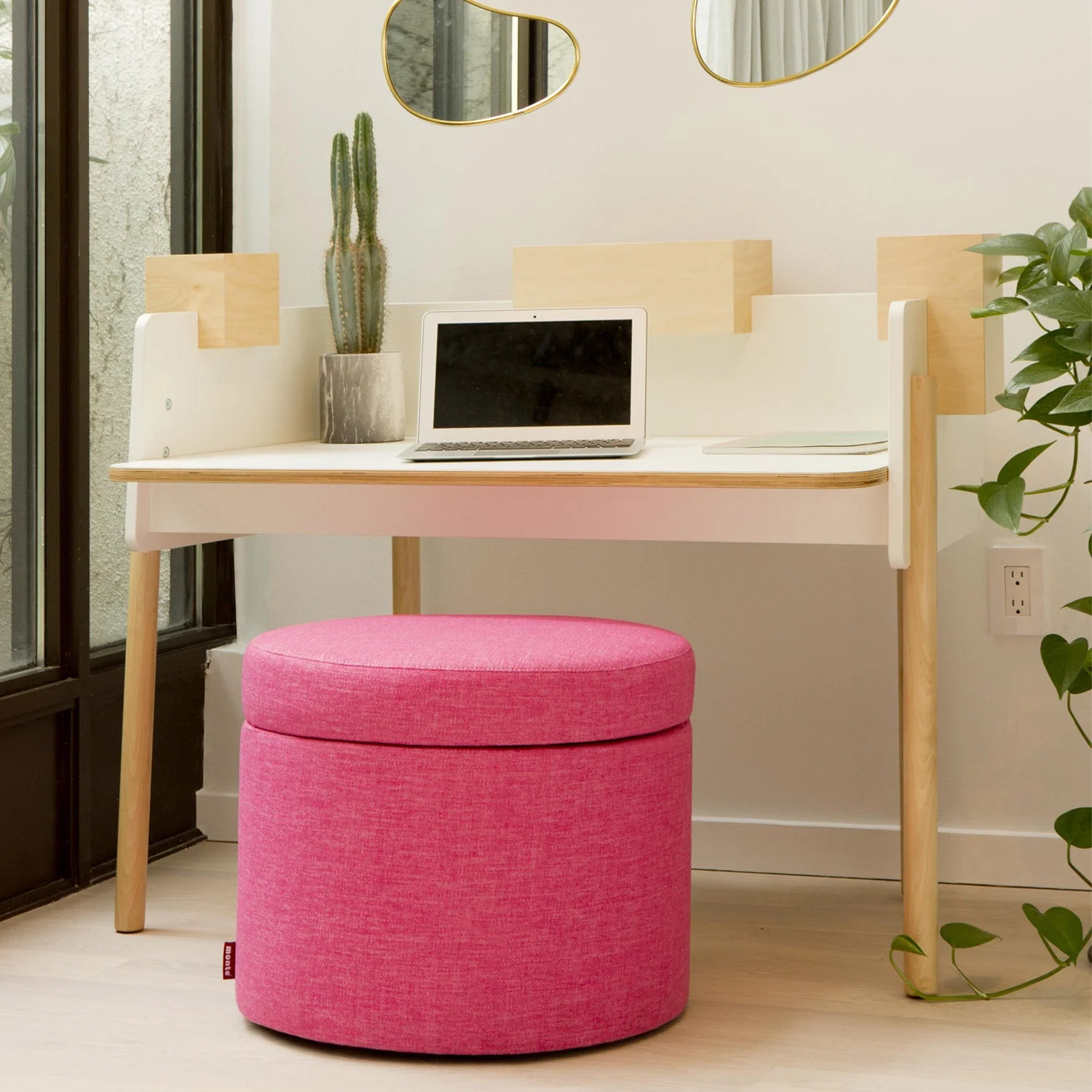 Oeuf Kids White/Birch Brooklyn Desk - Image 4