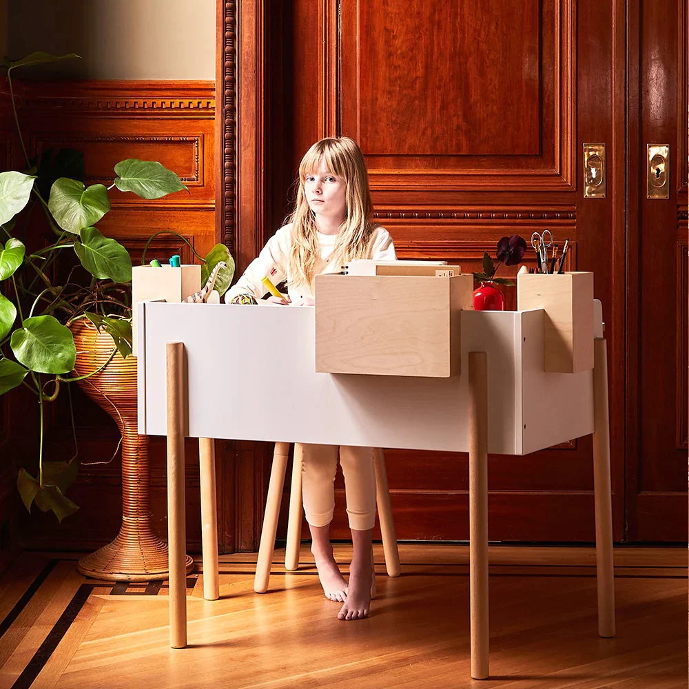 Oeuf Kids White/Birch Brooklyn Desk - Image 7