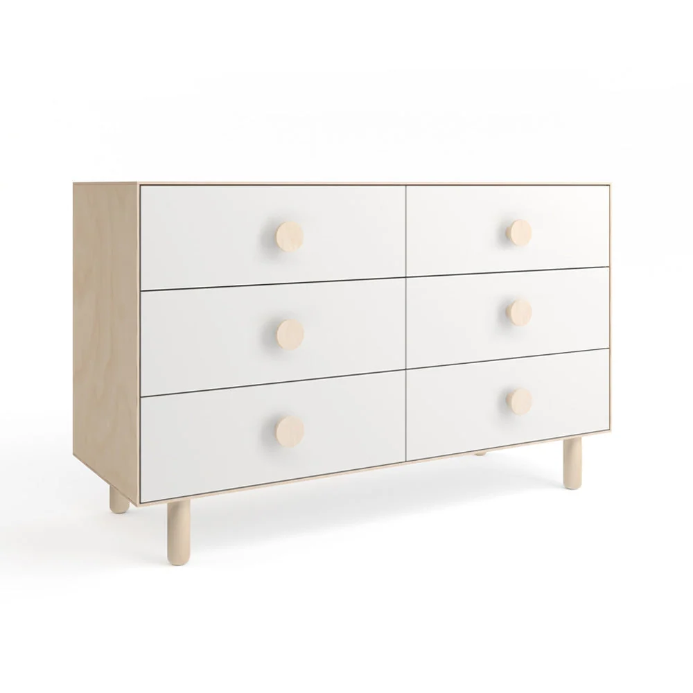 Oeuf Kids Dot 6 White/Birch Drawer Dresser - Image 2