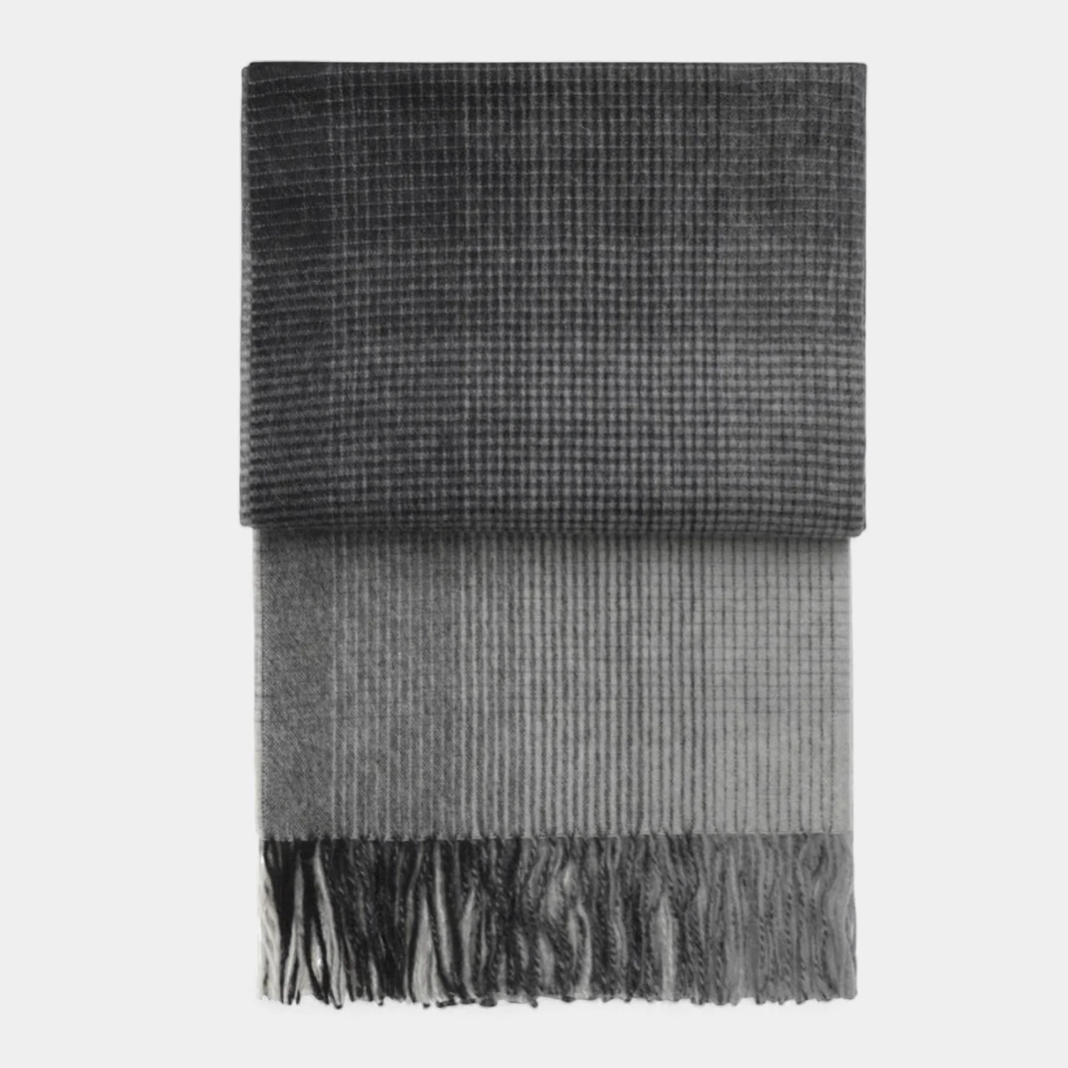 Ombre Grey Wool Throw