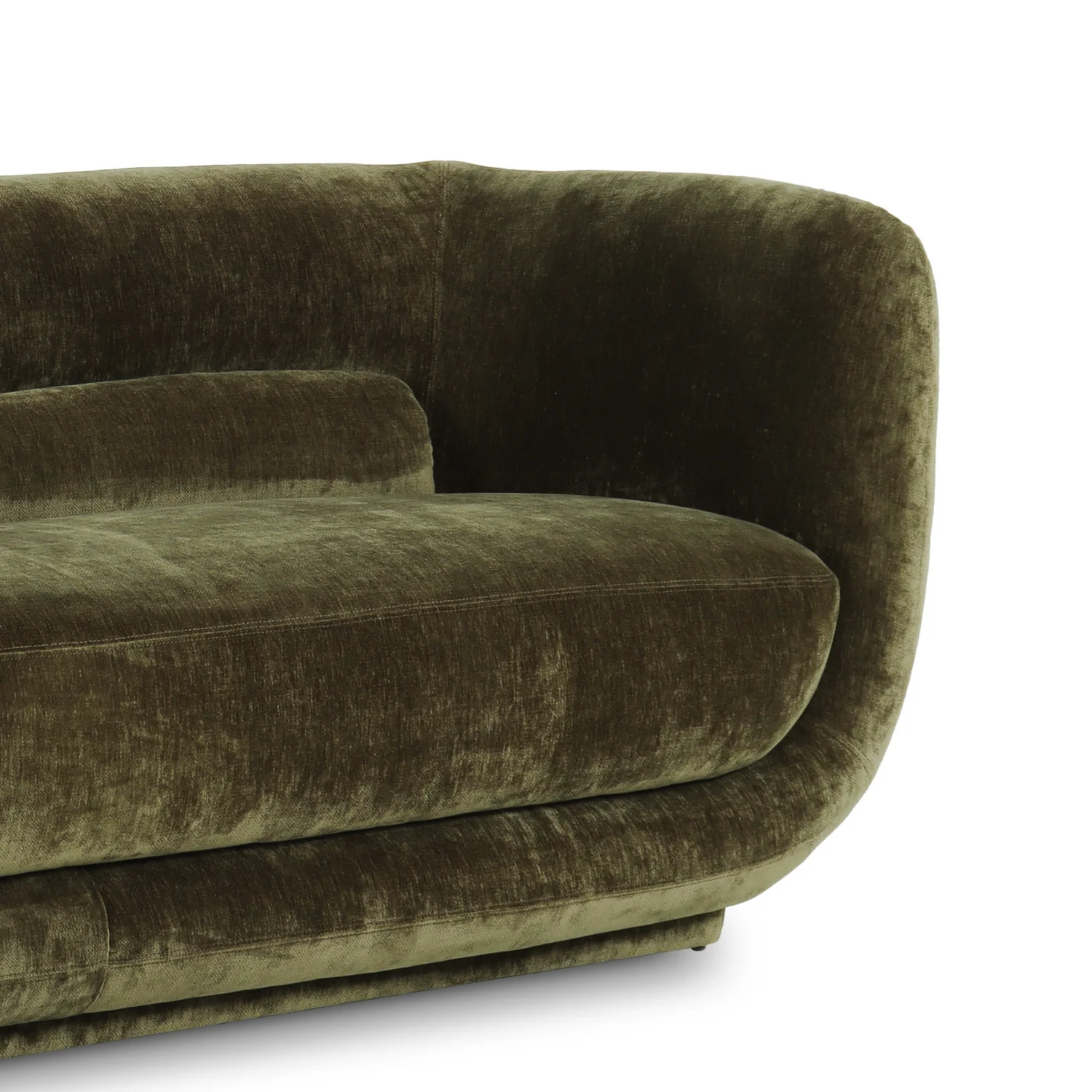 Orbit Sofa - Moss Green Velour - Image 7