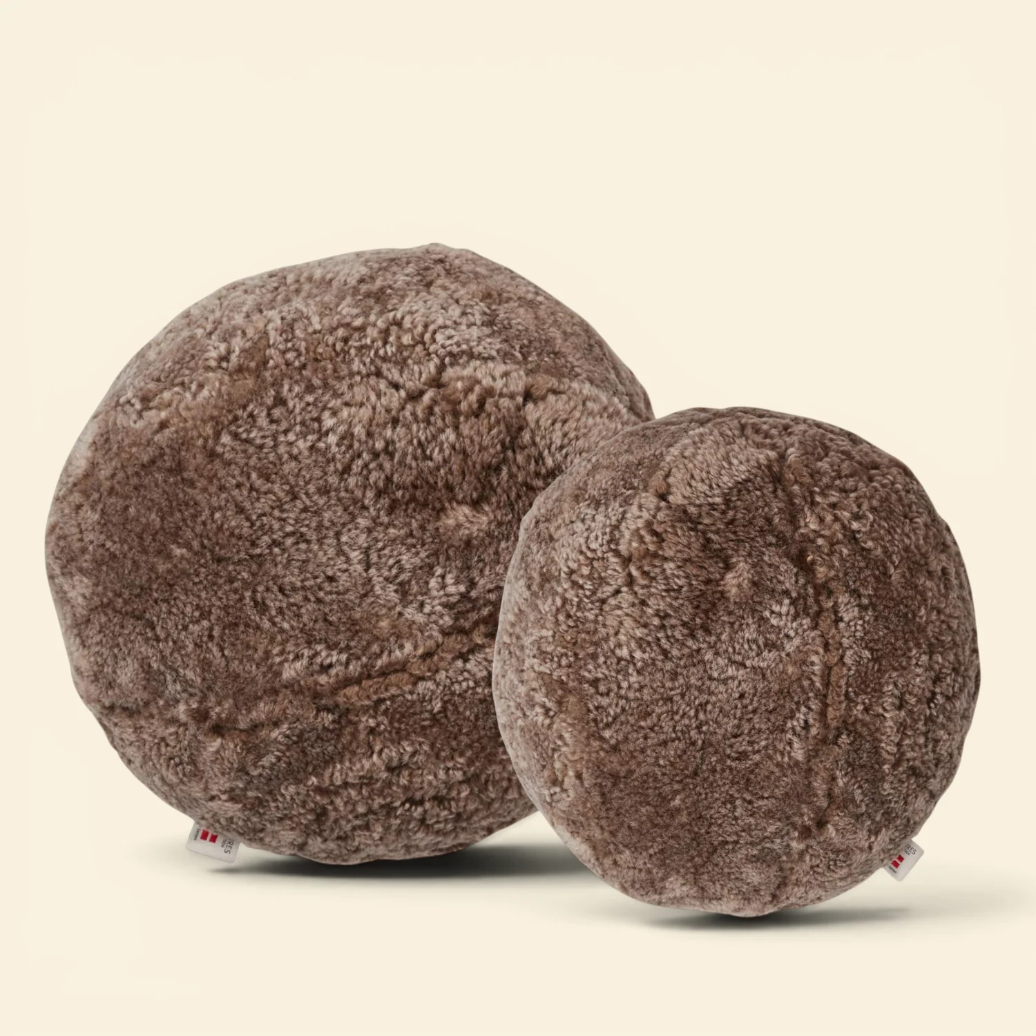Oslo Orbit Sheepskin Toss Pillow - Deep Taupe - Image 3