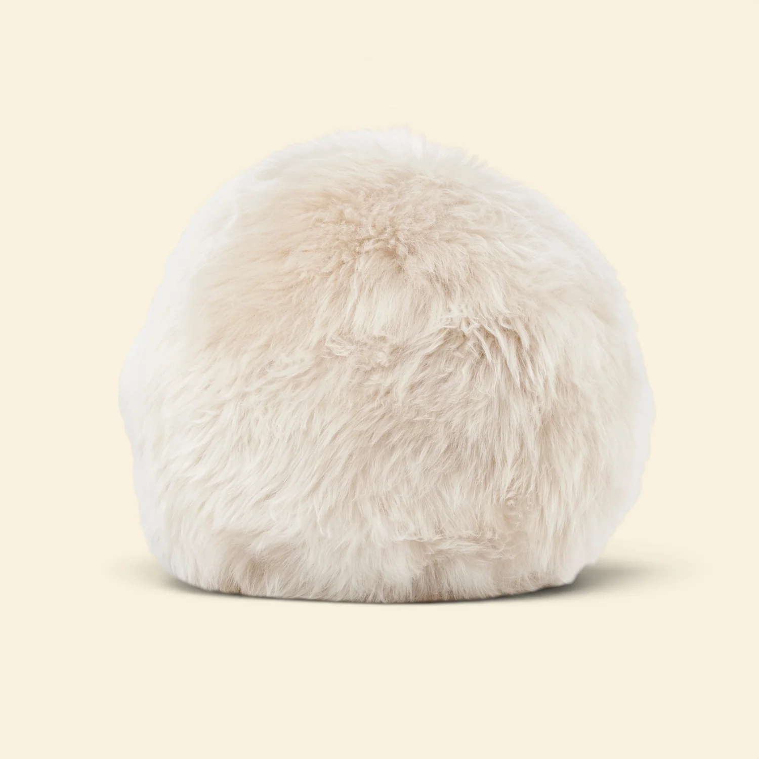 Oslo Orbits Sheepskin Long-Wool Toss Pillow -Linen - Image 5