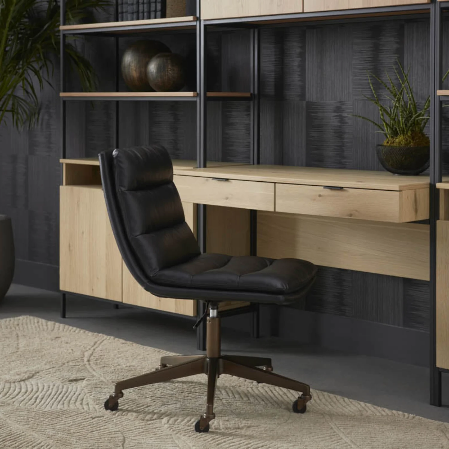 Bravo Padded Office Chair - Black - Image 2