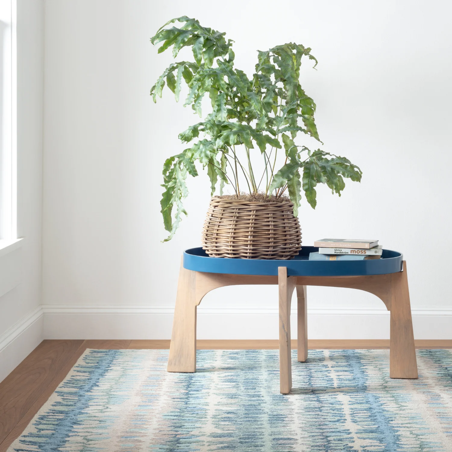 Dash & Albert Paint Chip Blue Wool Rug - Image 3