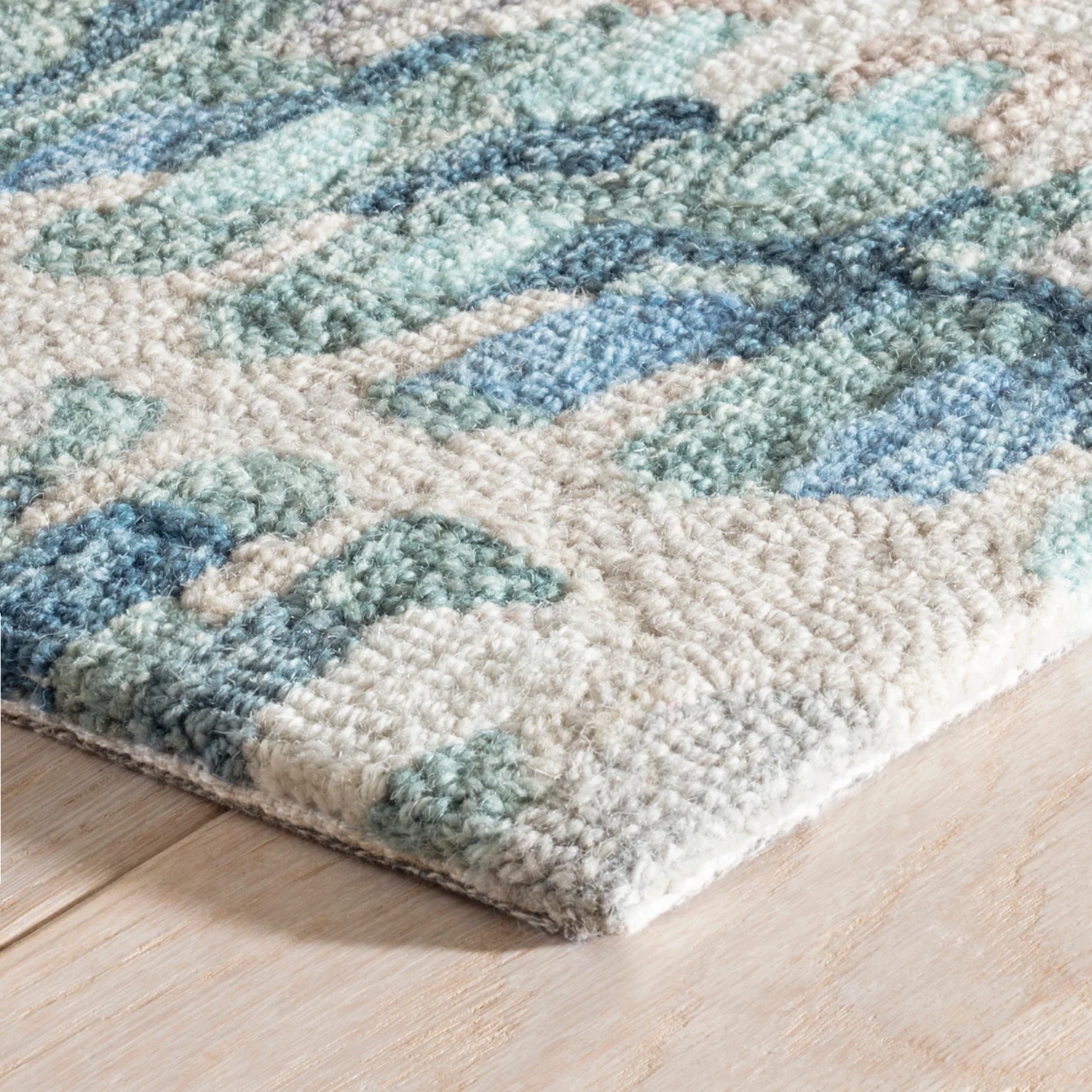 Dash & Albert Paint Chip Blue Wool Rug - Image 4