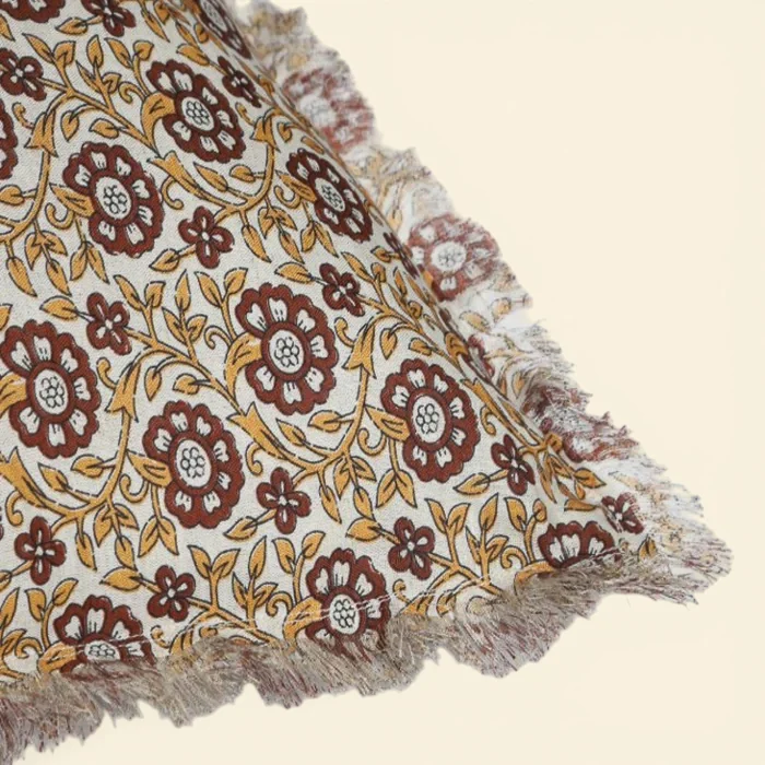 Paisley Botanical Block Print Toss Pillow - Image 2