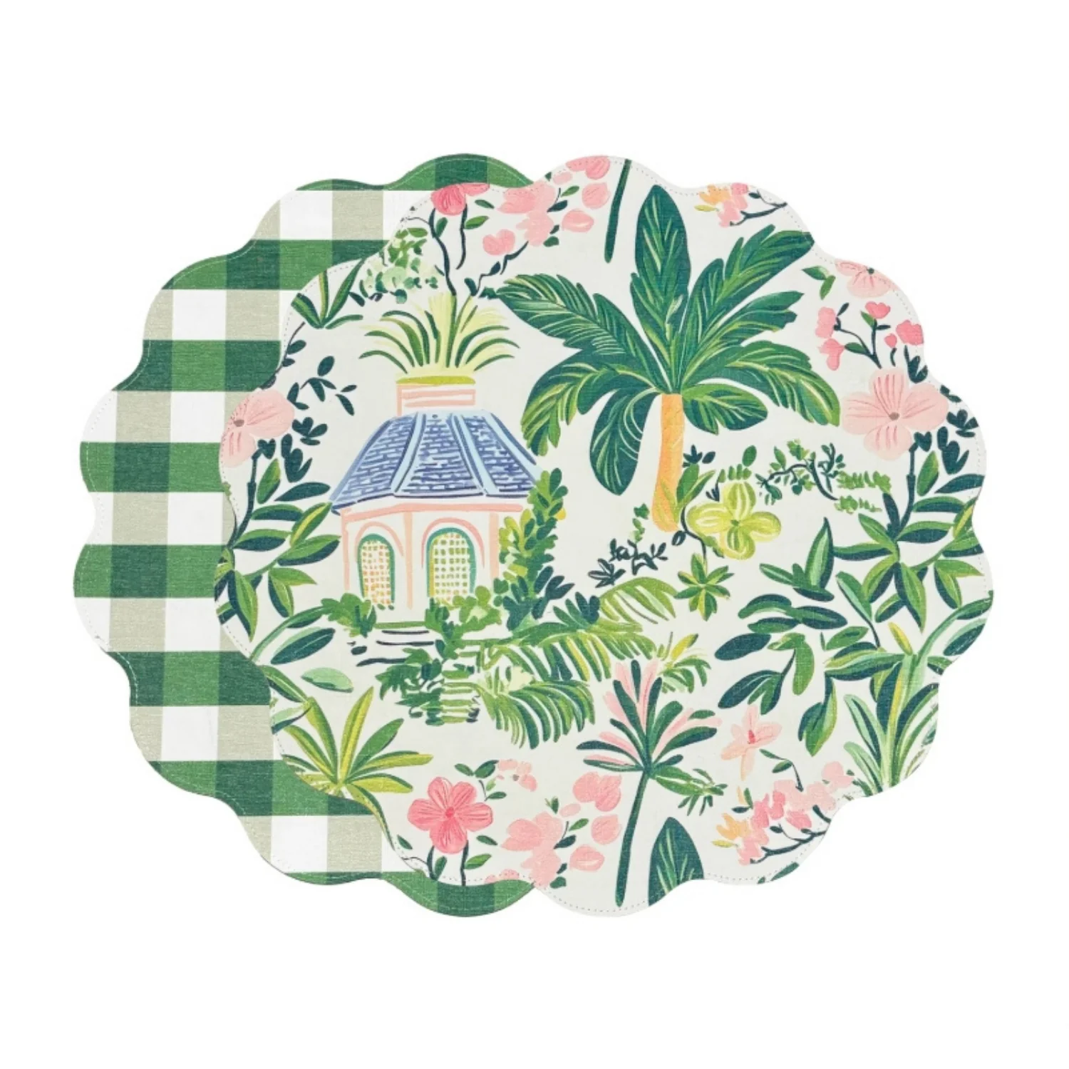Palm Grove Reversible Scallop Placemat (Set of 4) - Image 4