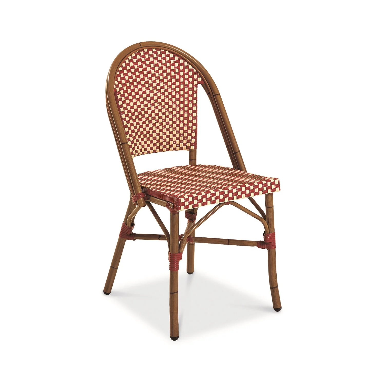 Paris Wicker Side Chair - Bordeaux/Ivory - Image 6