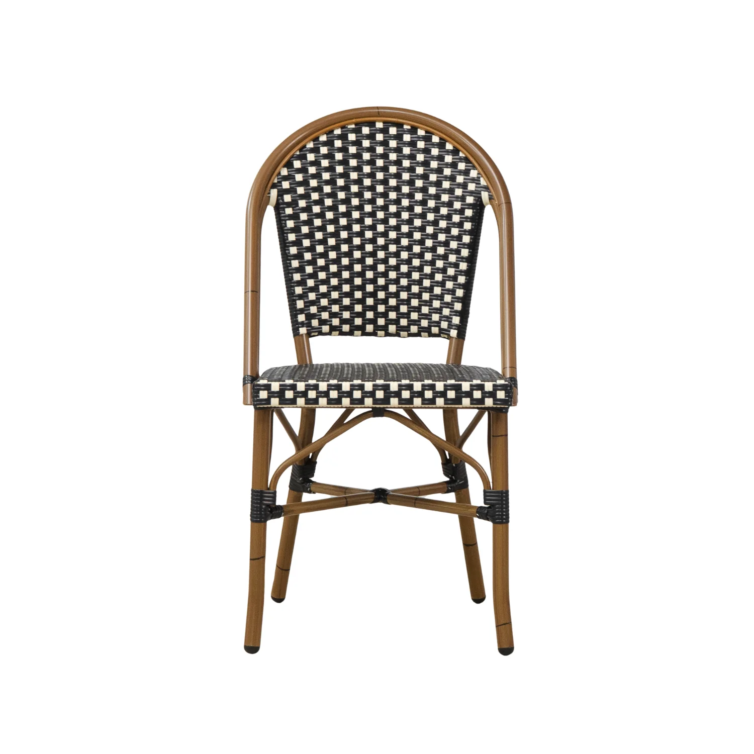 Paris Wicker Side Chair - Black/Ivory - Image 2