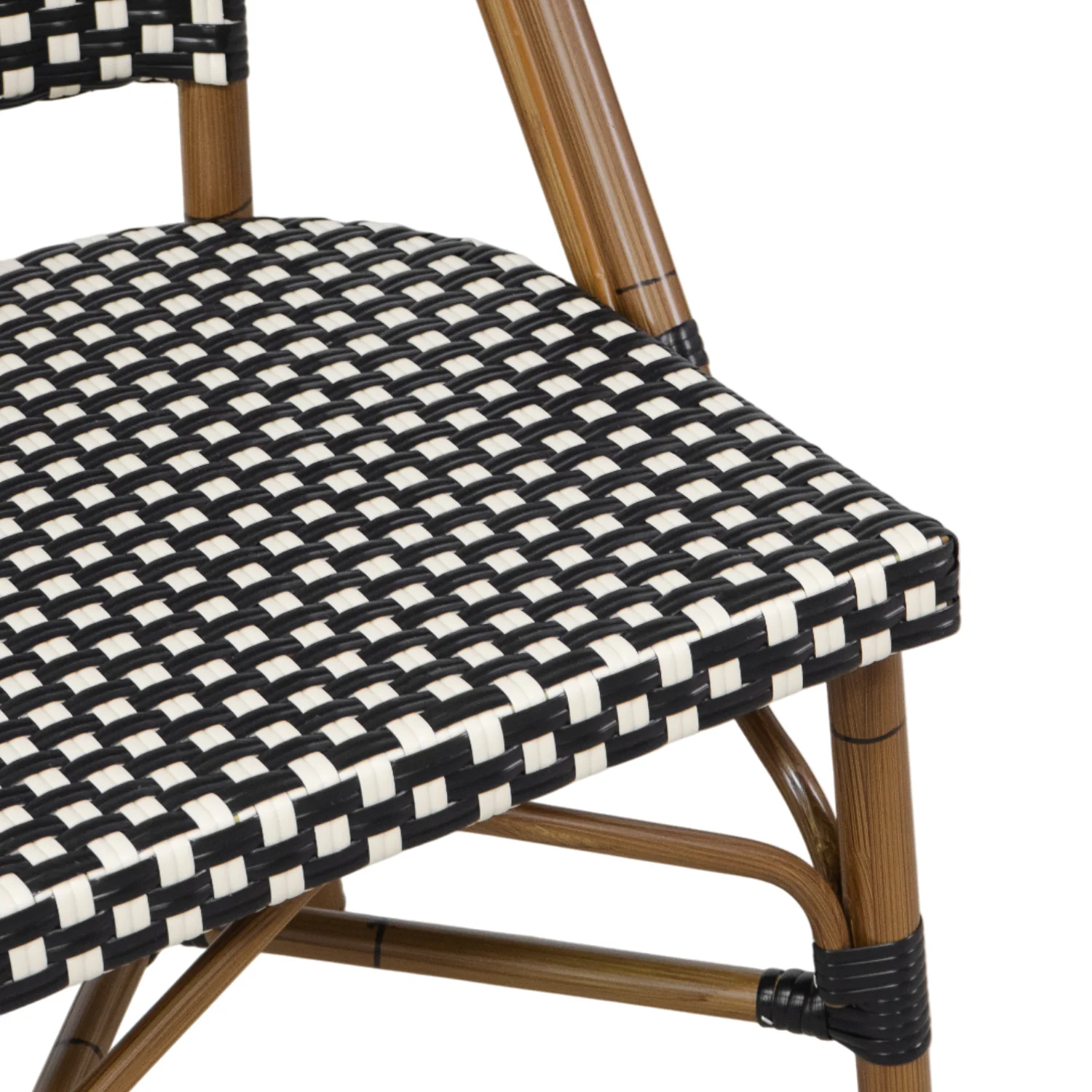 Paris Wicker Side Chair - Black/Ivory - Image 7