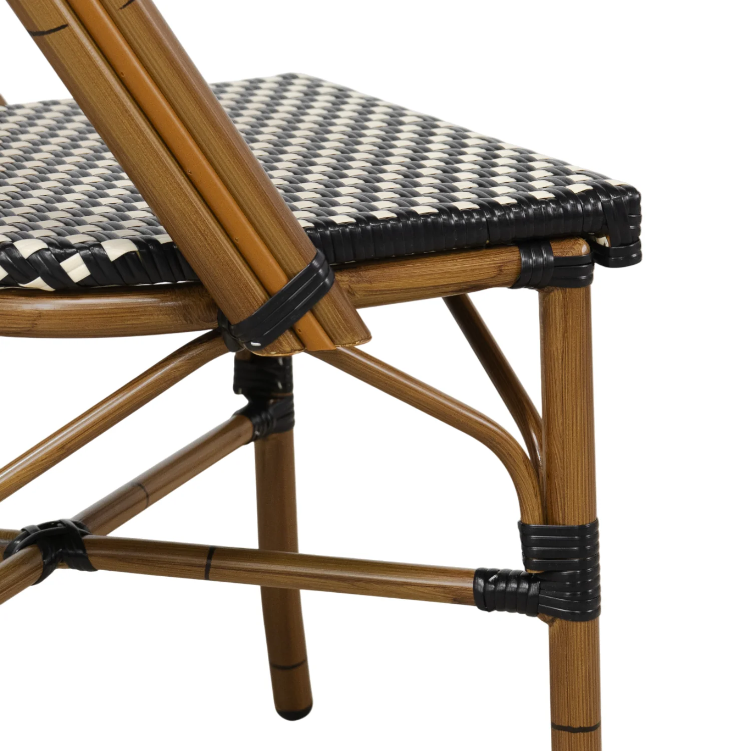Paris Wicker Side Chair - Black/Ivory - Image 8