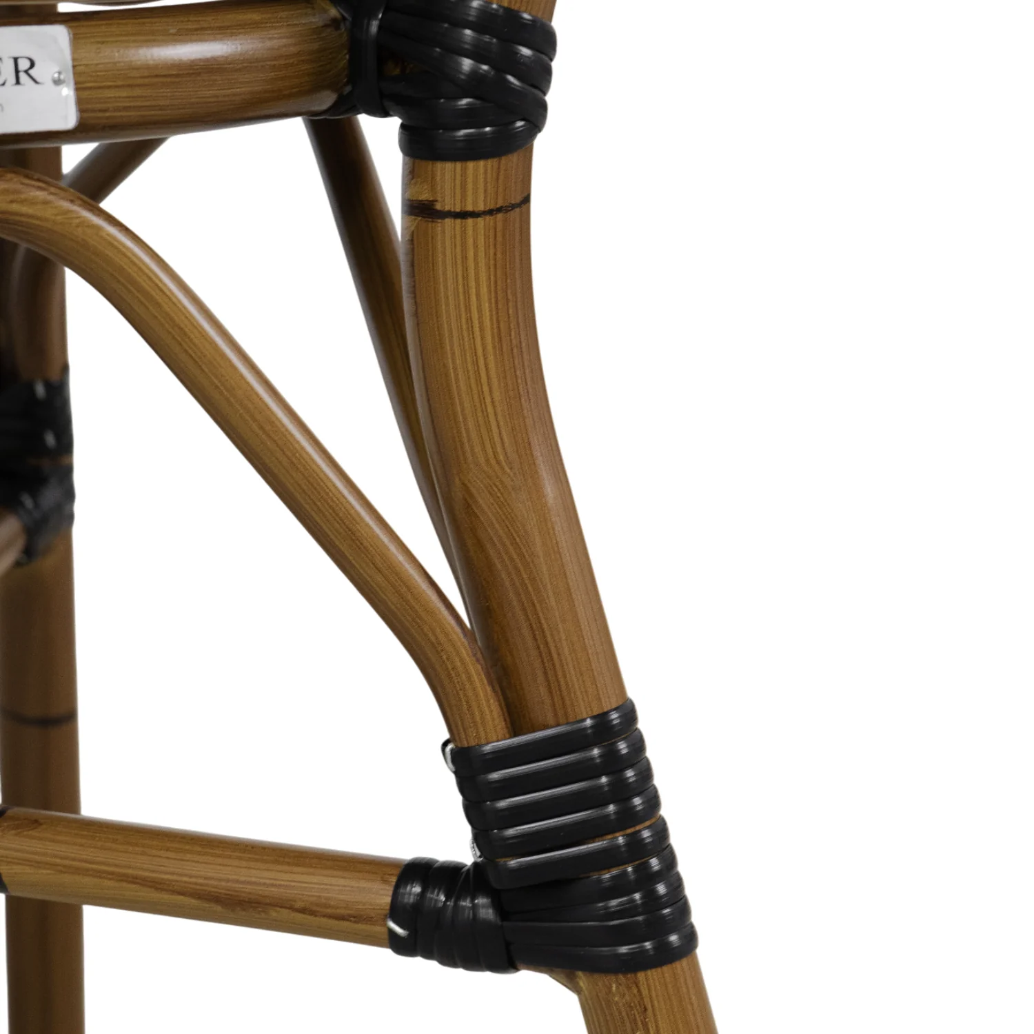 Paris Wicker Side Chair - Black/Ivory - Image 12