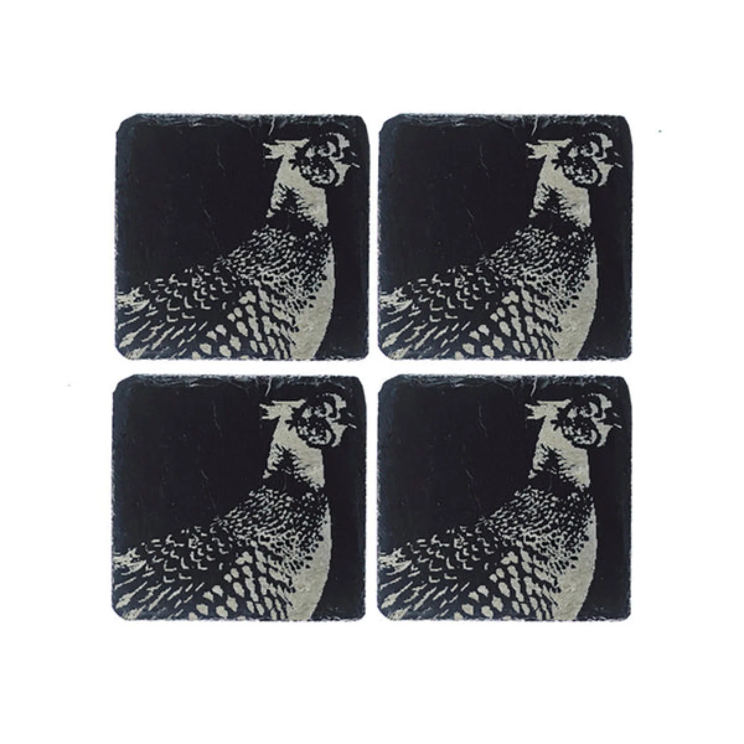 Pheasant Slate Grey Coasters (Set of 4) - Image 2
