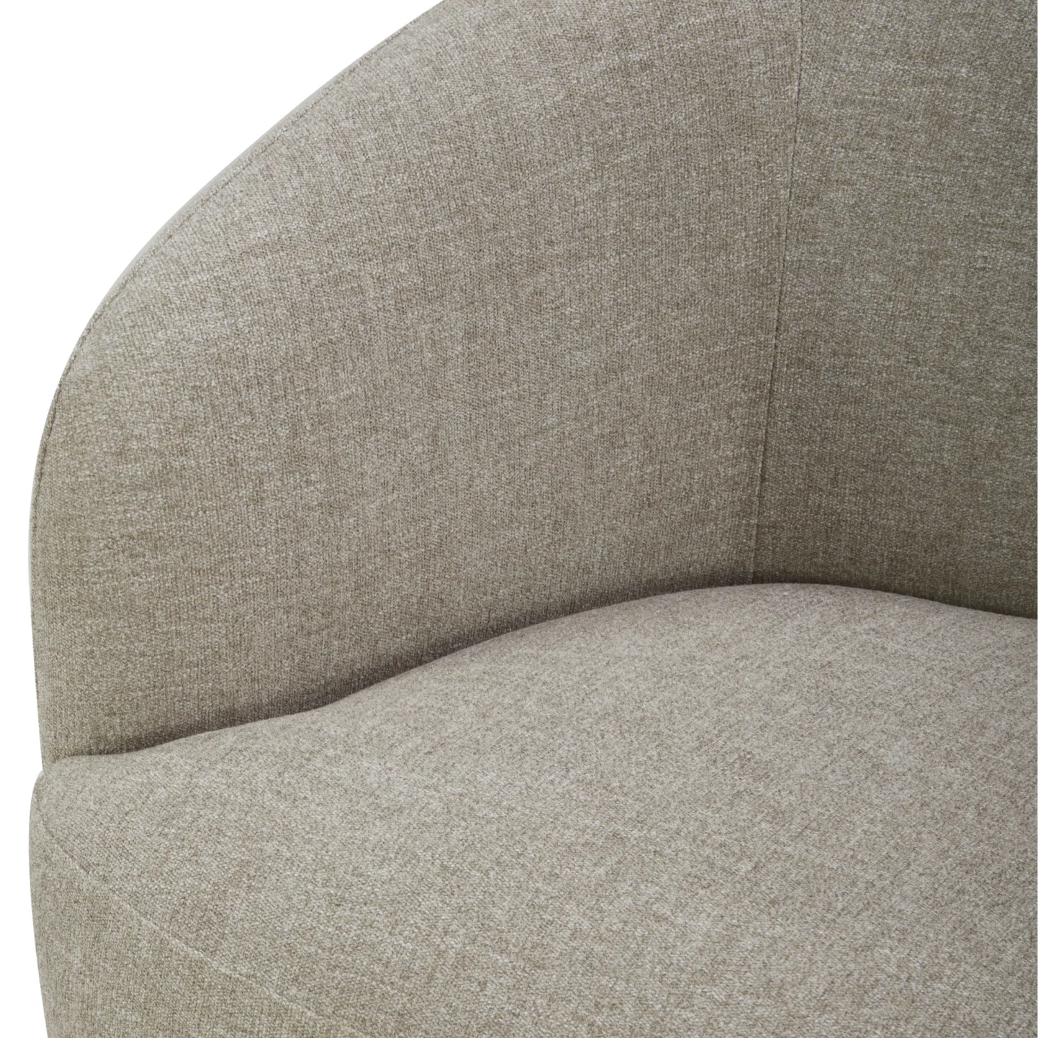 Pod Swivel Lounge Chair - Pebble Sand Chenille - Image 12