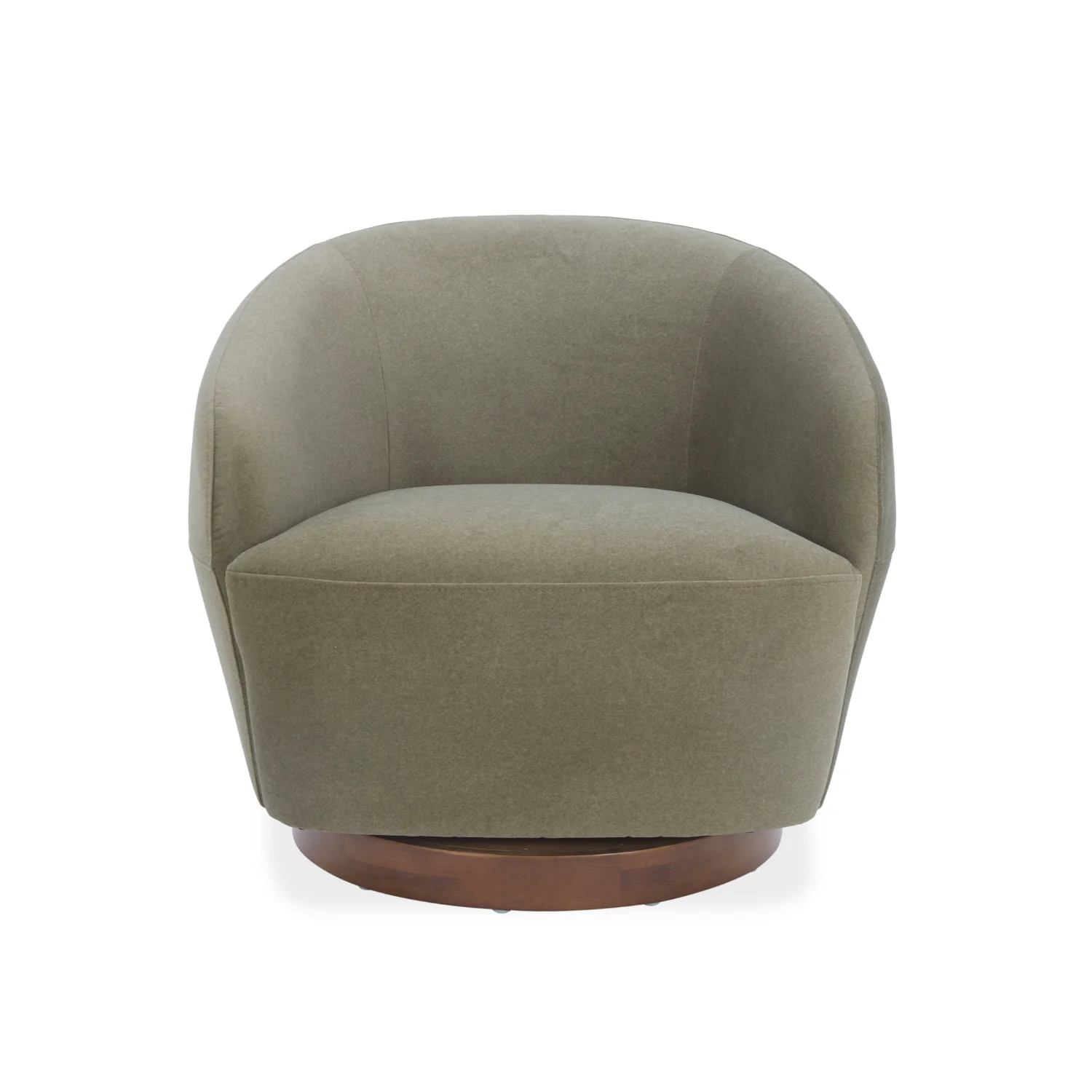 Pod Swivel Lounge Chair - Forest Green Matte Velvet - Image 3