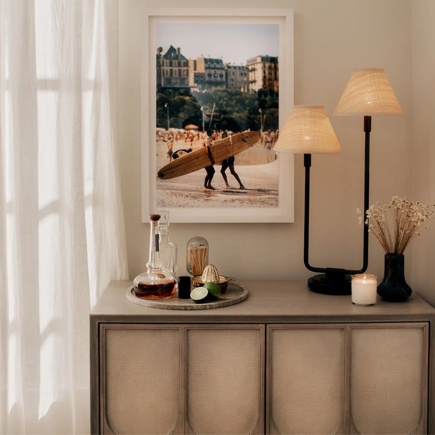 Polly Double Arm Table Lamp - Black - Image 2