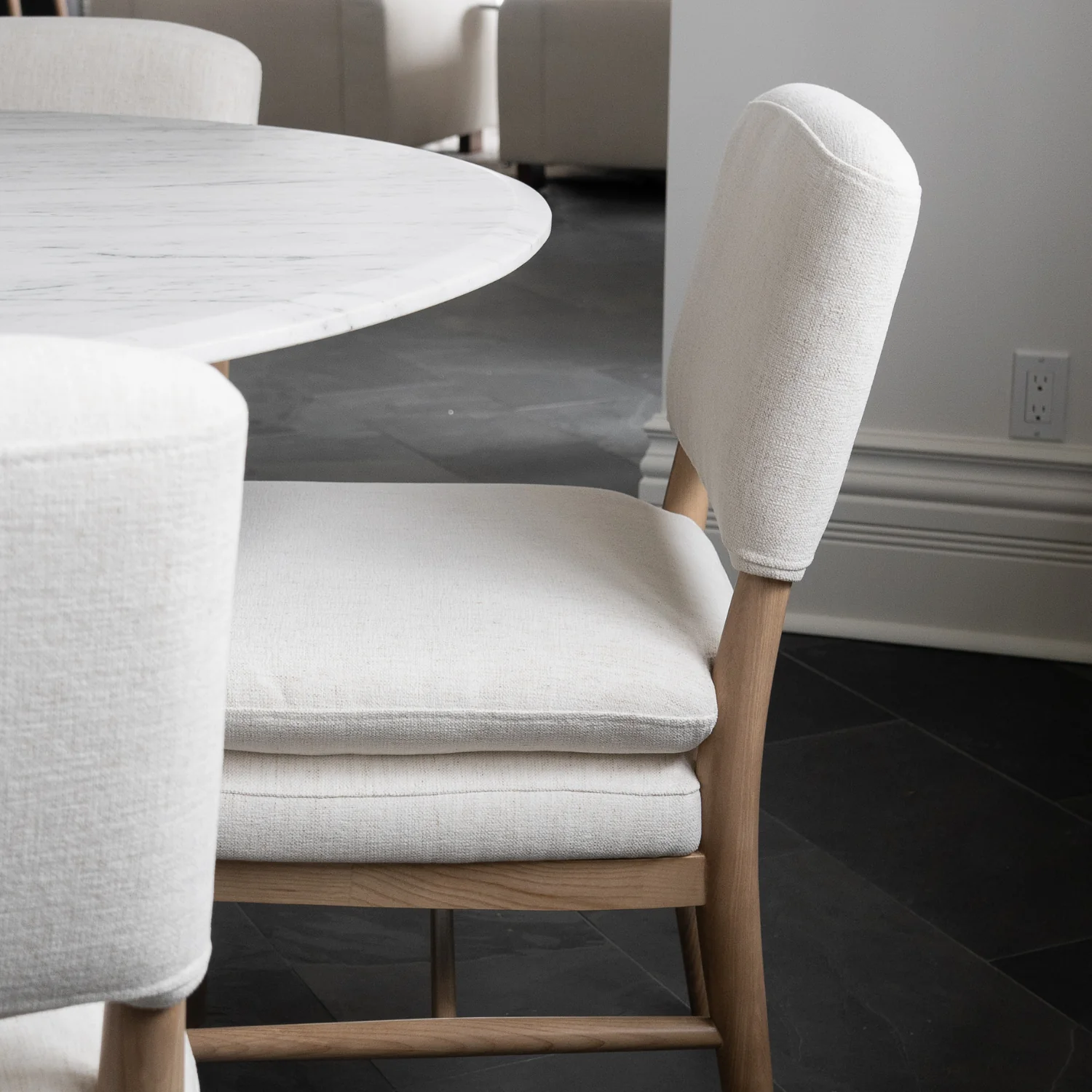 Porter Dining Chair - Crypton® Nomad Snow - Image 3