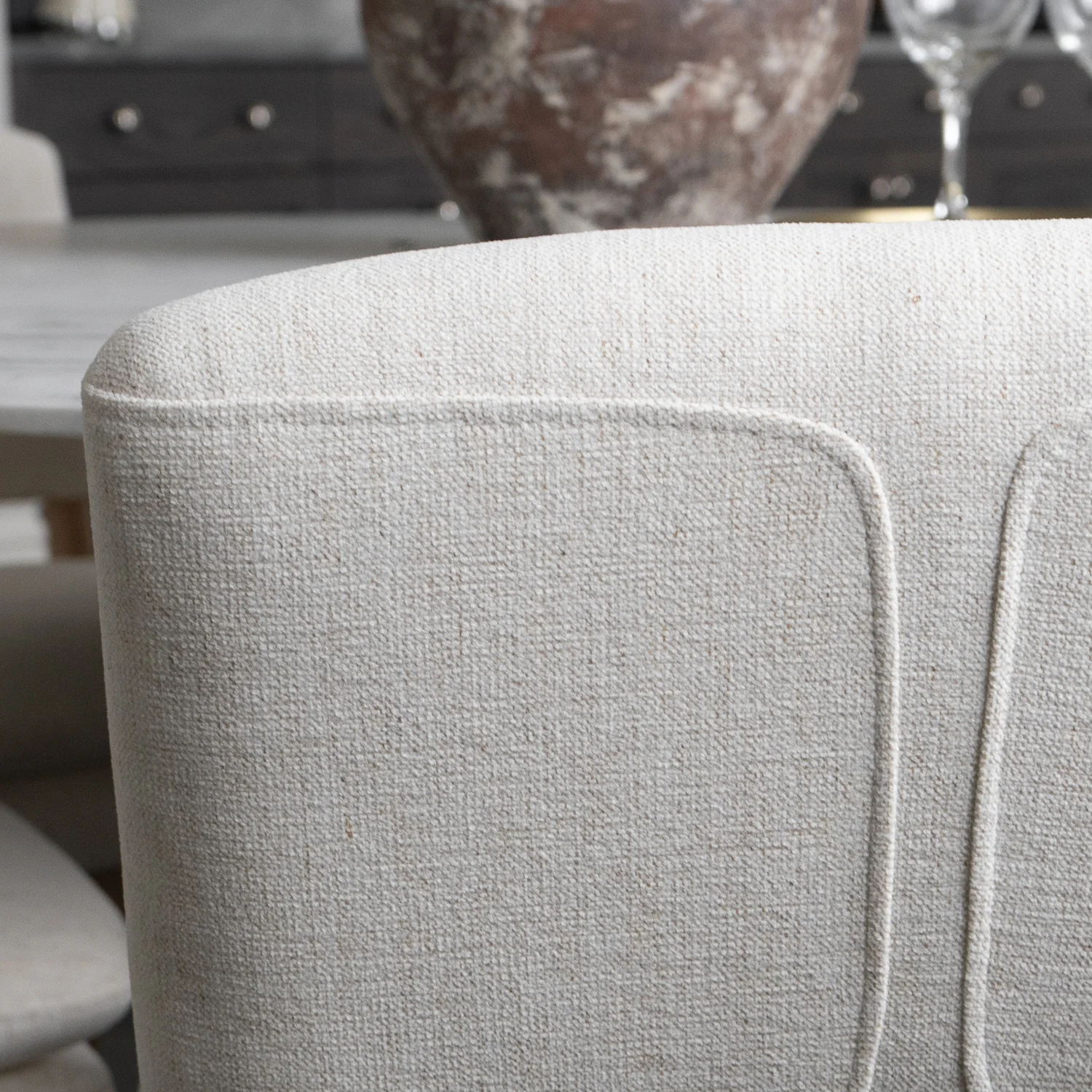 Porter Dining Chair - Crypton® Nomad Snow - Image 4