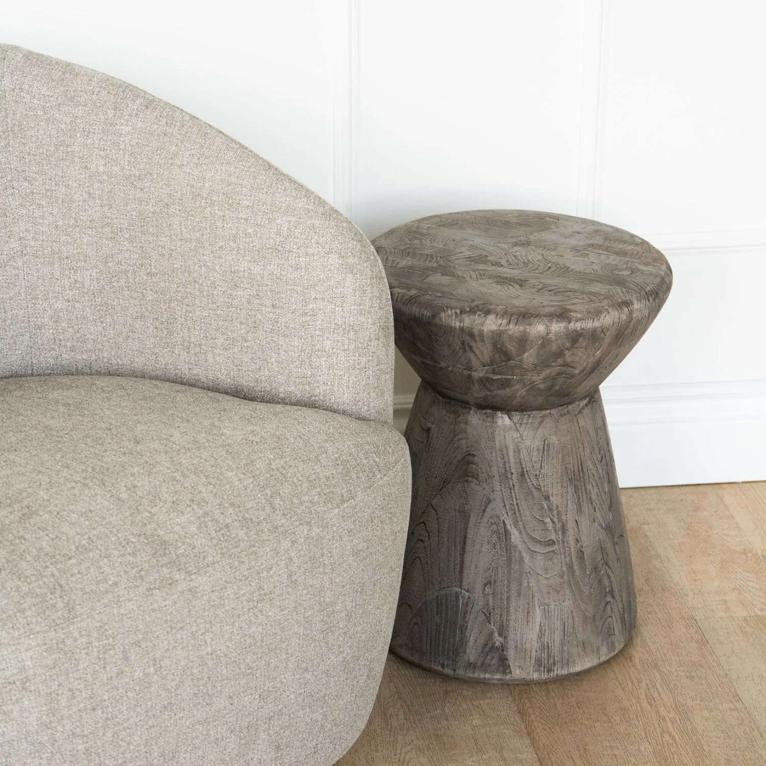 Reclaimed Teak Hourglass End Table - Image 6