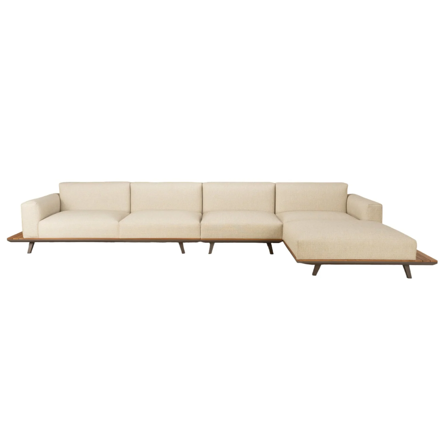 Rideau Fontelina Taupe 3-Piece Sectional - Mood Taupe