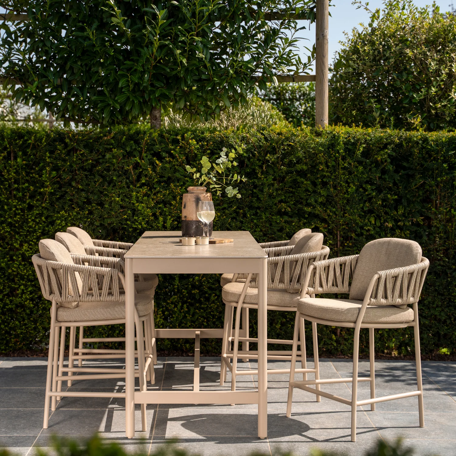 Rosseau Rope Counter Stool - Latte - Image 2
