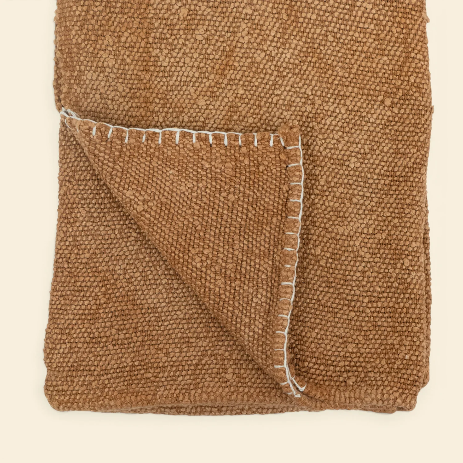 Cotton Boucle Throw - Salmon - Image 4