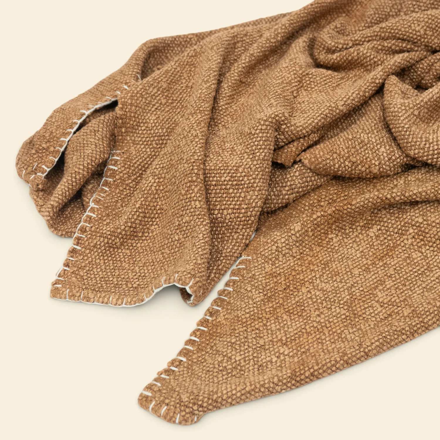 Cotton Boucle Throw - Salmon - Image 5