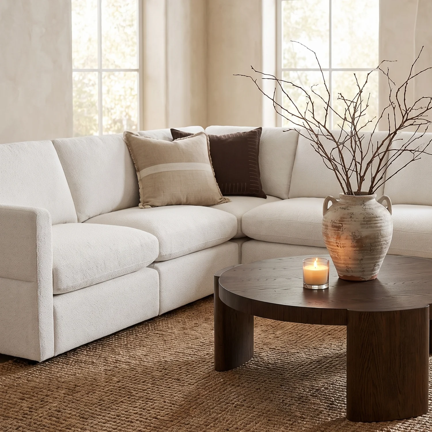 Sauveur L-Shape Sectional - Crypton® Nomad Snow - Image 3