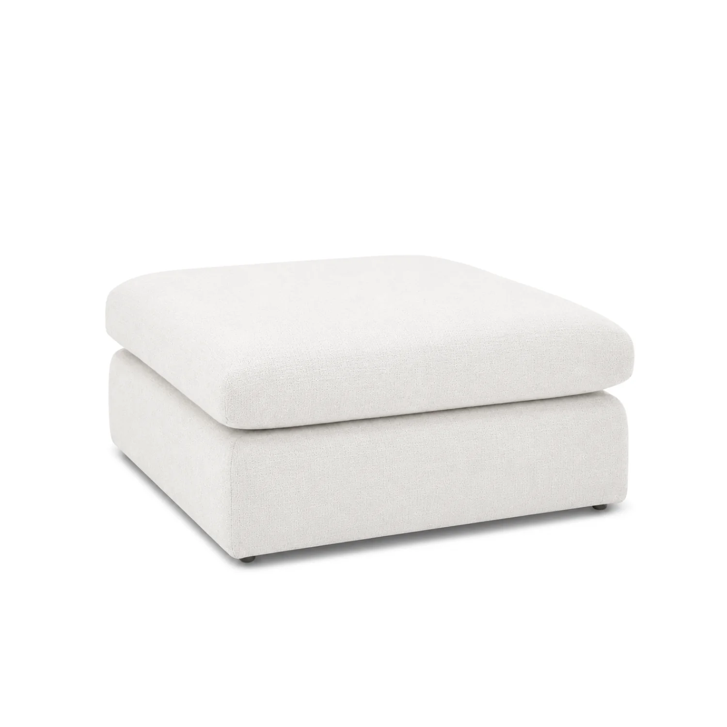 Sauveur Ottoman w/ Wheels - Crypton® Nomad Snow