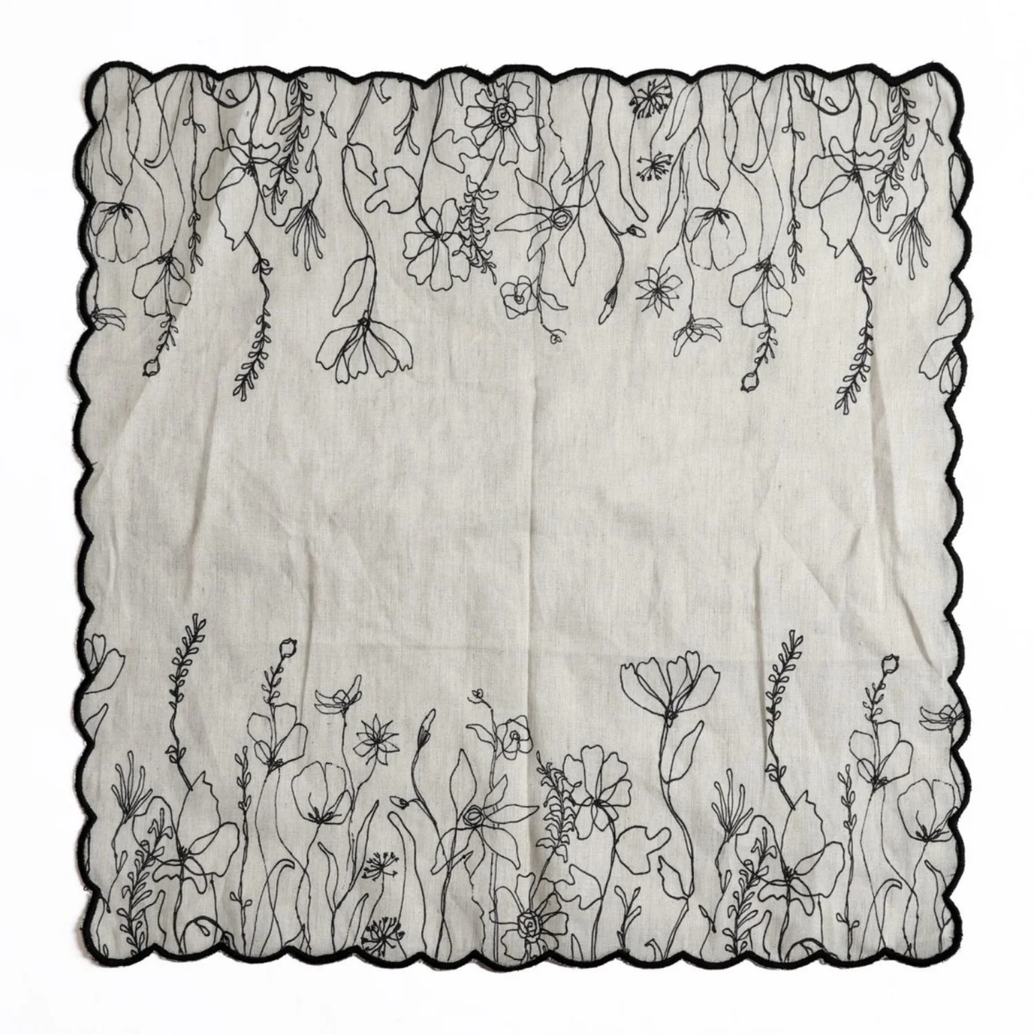 Scallop Flora Fields Cotton Napkins (Set of 4) - Image 4