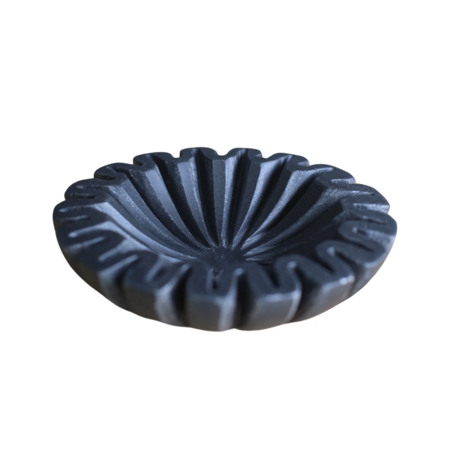 Scalloped Black Bowl - Image 3