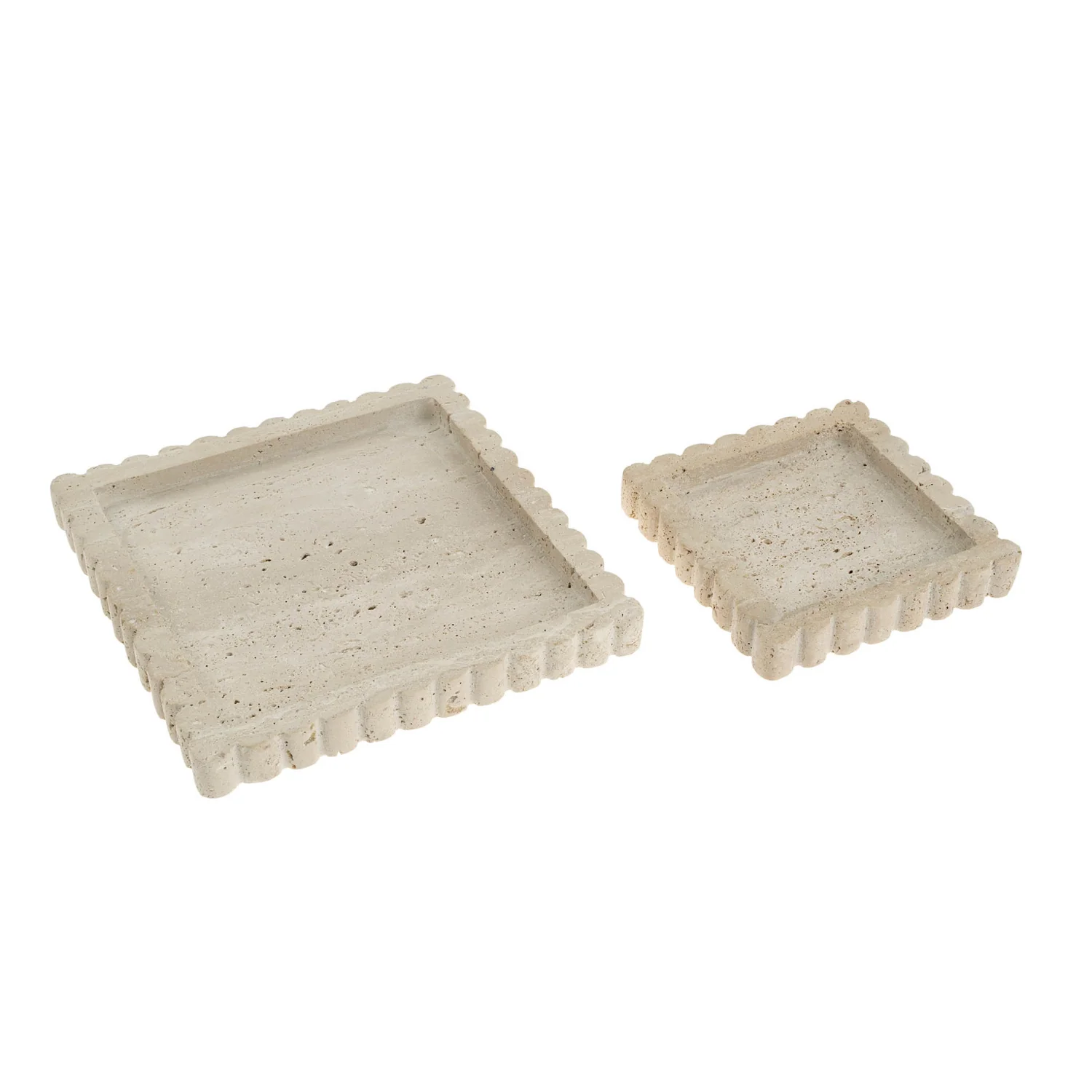 Scalloped Stone Square Tray - Image 3