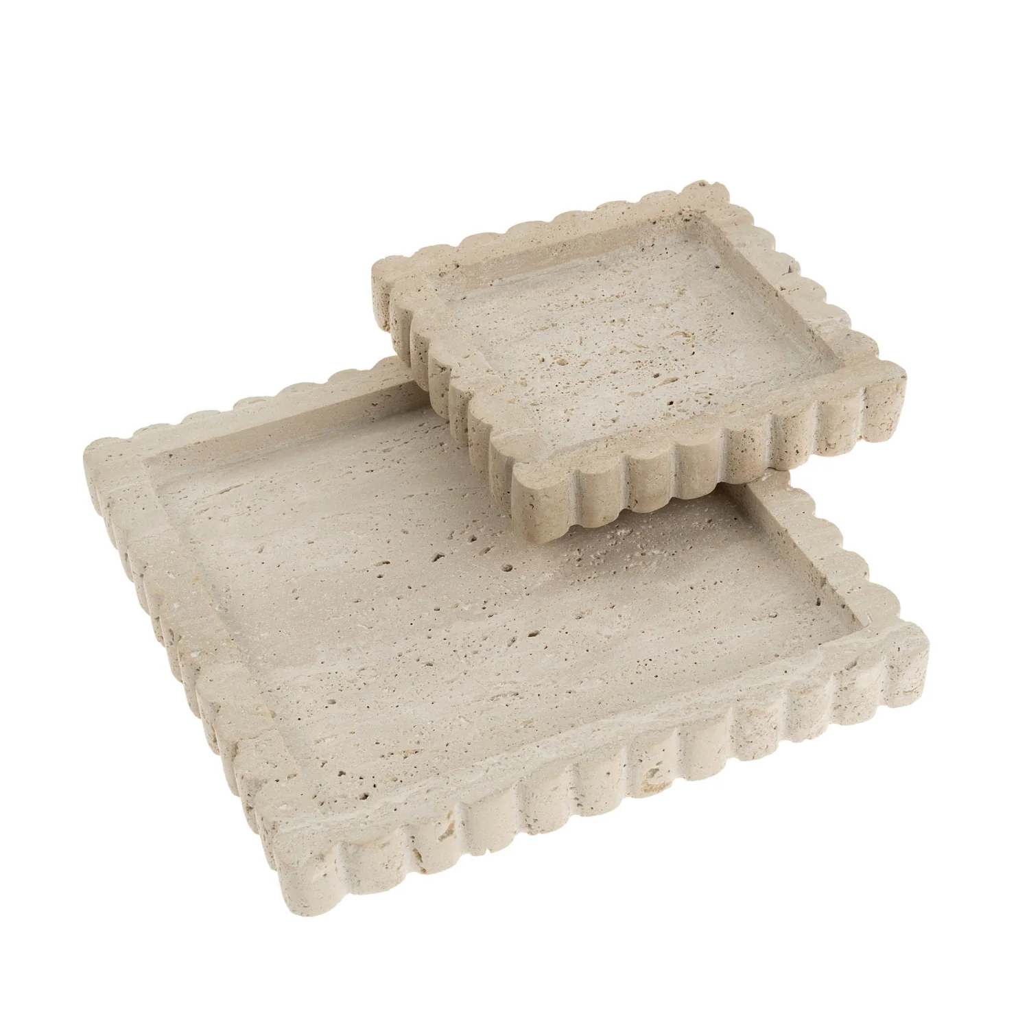 Scalloped Stone Square Tray - Image 4