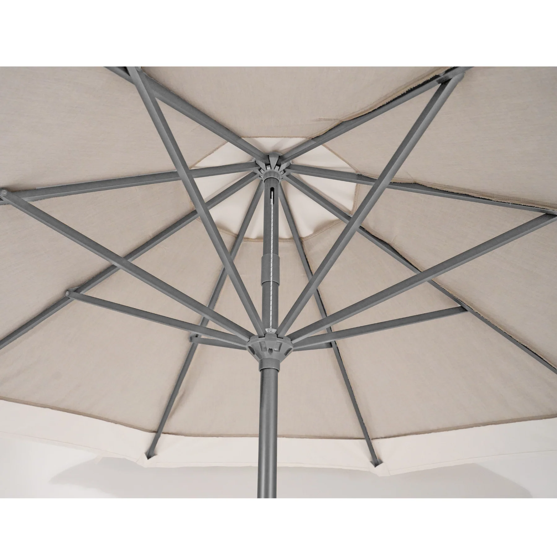 9' Pewter Two-Tone Market Umbrella - Image 4