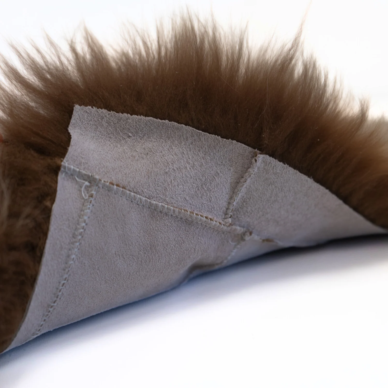 Long Hair Caramel Brown Sheepskin Chair Pad - Image 5