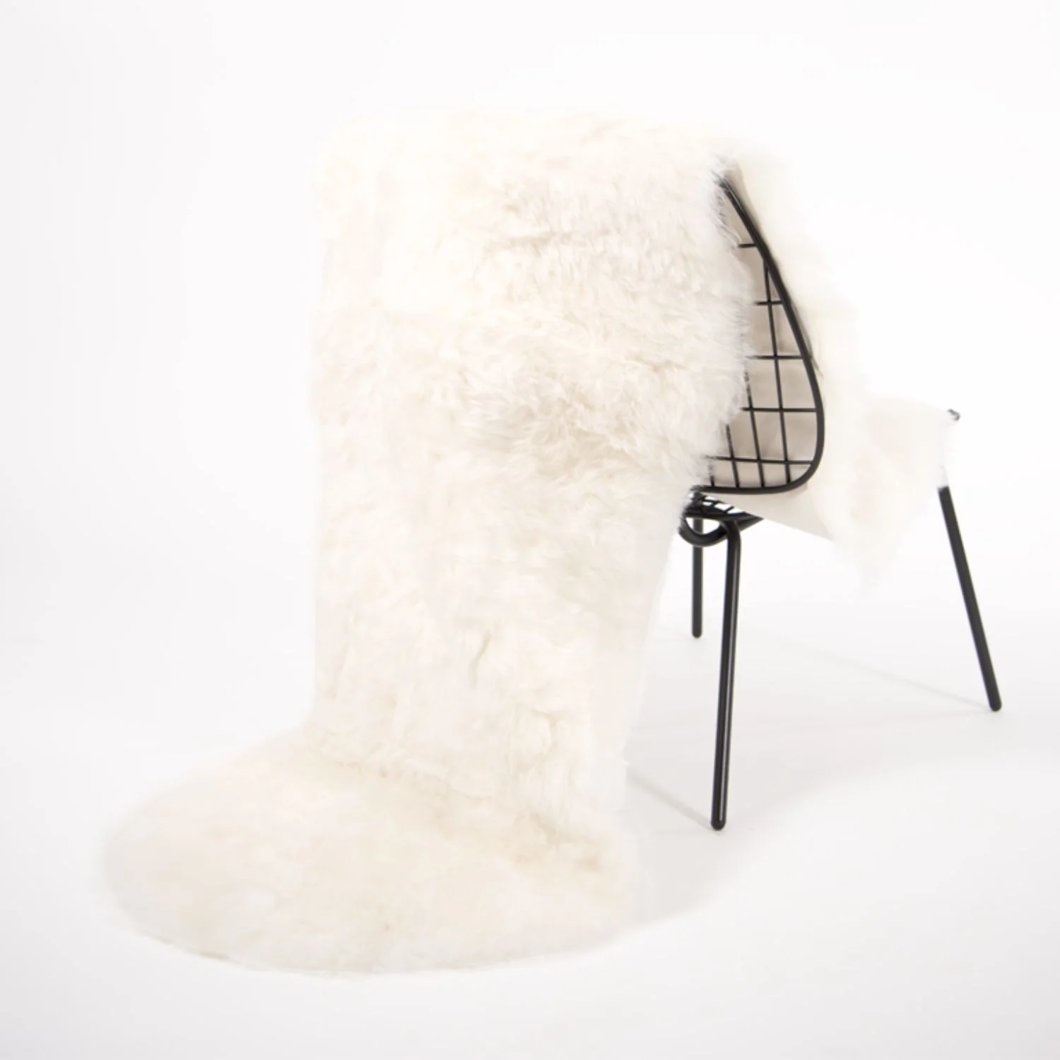 Shorn White Sheepskin Throw - Image 10