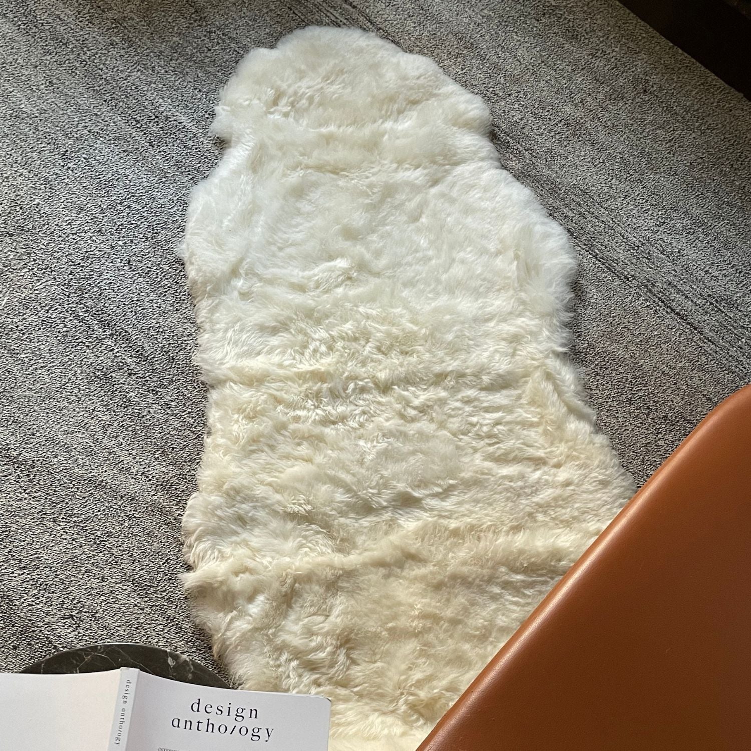 Shorn White Sheepskin Throw - Image 11