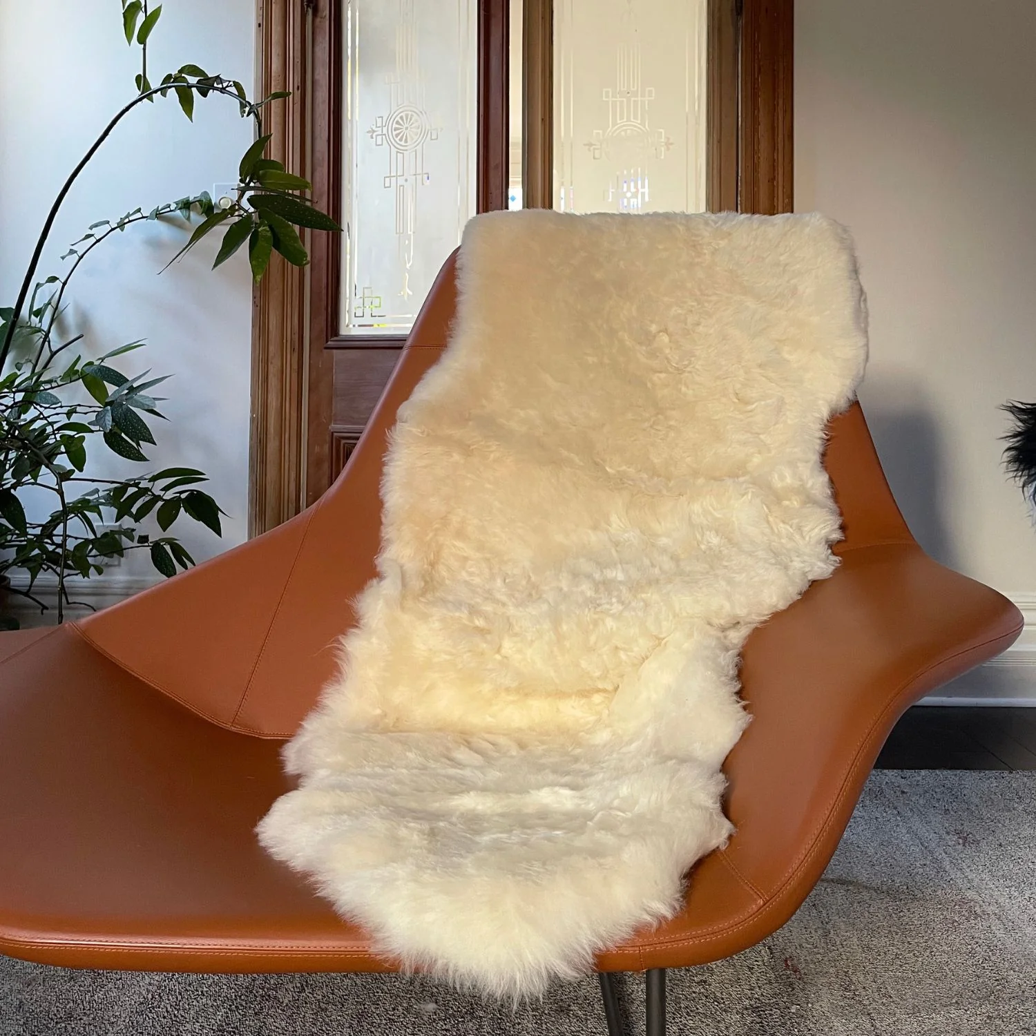 Shorn White Sheepskin Throw - Image 12