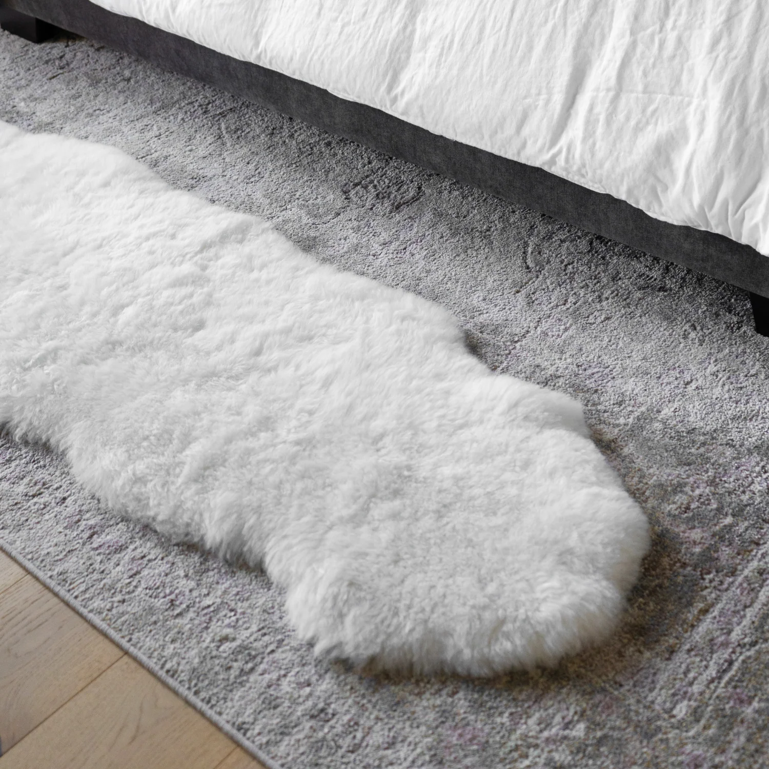 Shorn White Sheepskin Throw - Image 9