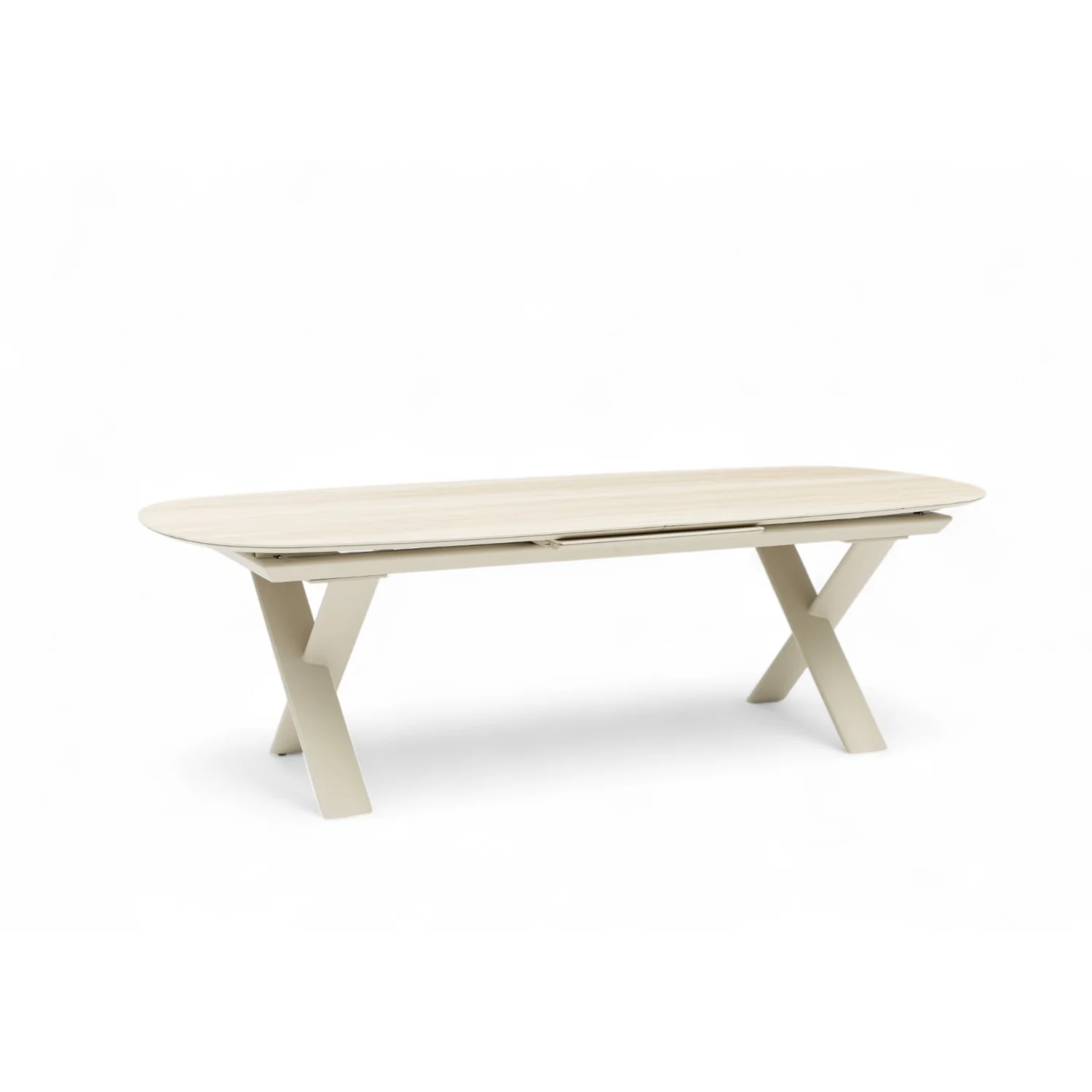 Simcoe Ceramic Outdoor 98/122" Dining Set - Beige - Image 10