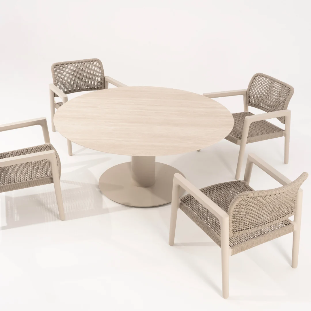 Simcoe-Granby Dining Chat Set - Beige - Image 3