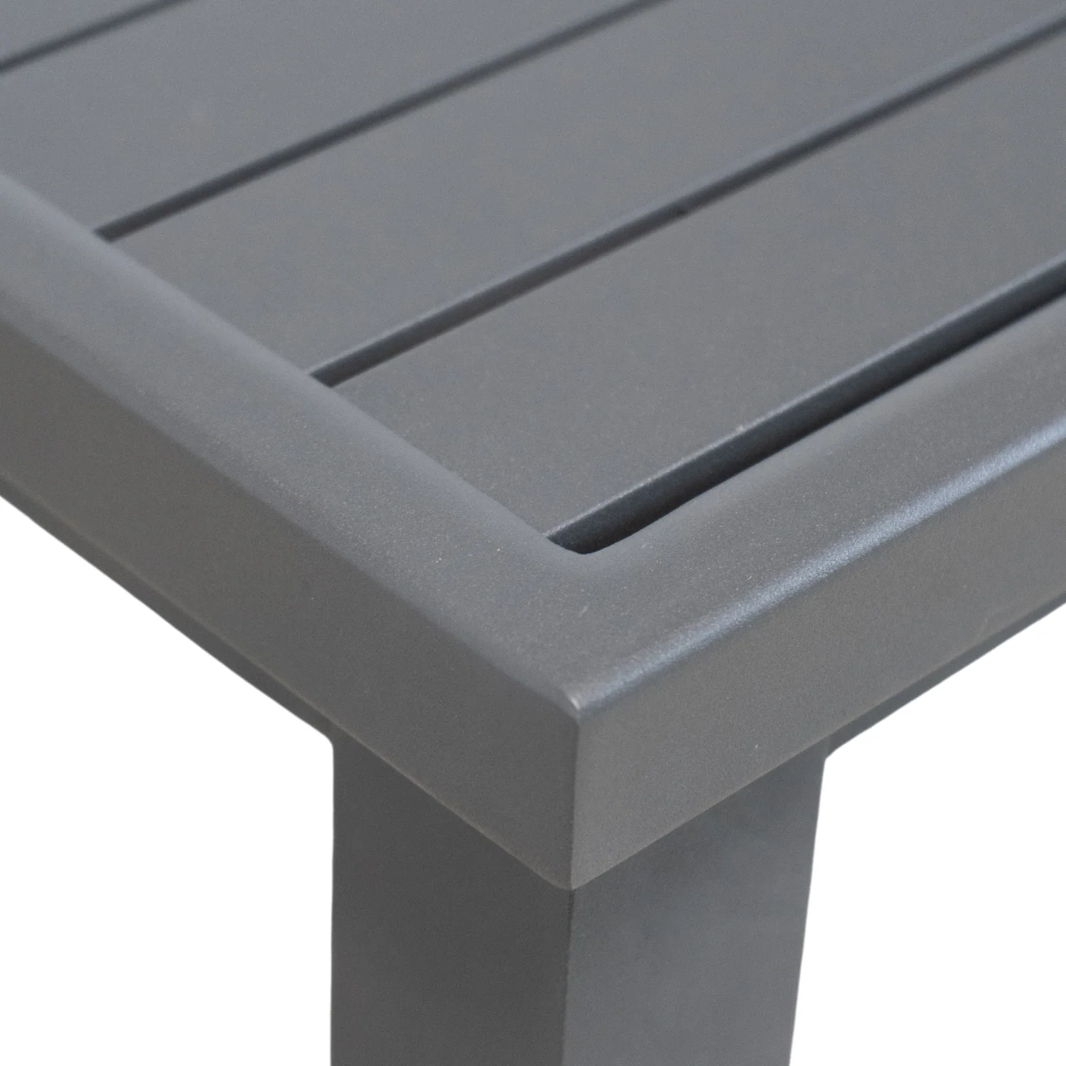 Slat 76" Rectangular Dining Table - Graphite - Image 4